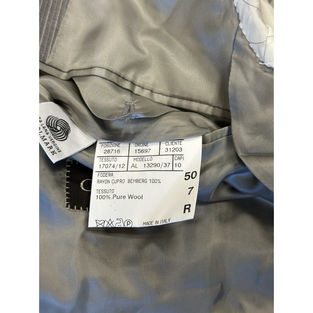Canali Men's 40R Gray Pinstripe Blazer Sport Coat 100%‎ Wool Italy - Picture 12 of 16
